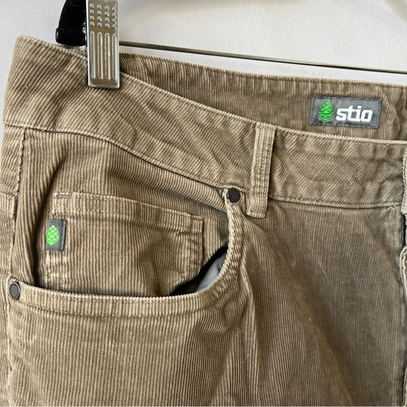 STIO MENS RIVET CORD PANTS 38R ORGANIC STRETCH COTTON STRAIGHT LEG CLASSIC FIT - Picture 4 of 11